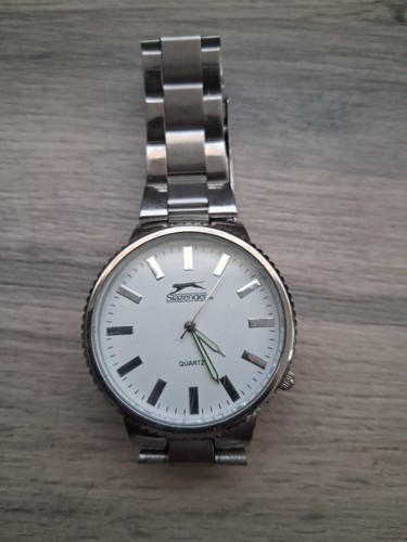 Silver slazenger white watch - white,