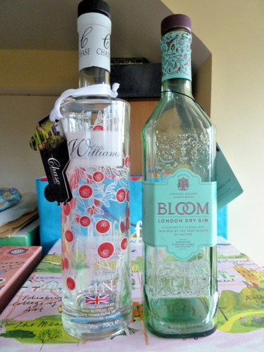 Empty gin bottles - empty, chase