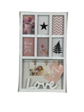 Large Multi Aperture Photo Picture Frame Holds 6/8/12/18 Photos WOOD LOOK