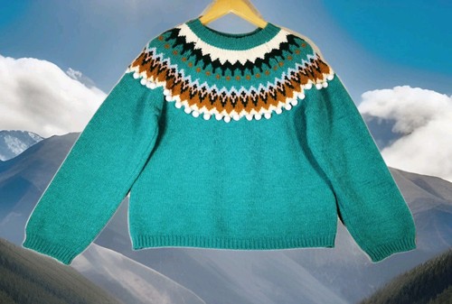 Handmade wool fair isle jumper - handmade,