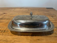 Vintage lidded stainless steel