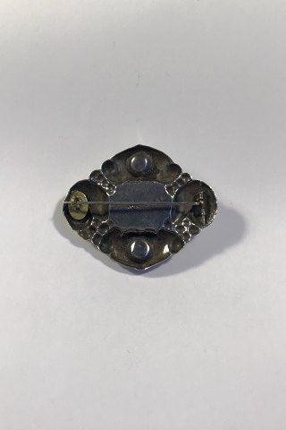 Evald nielsen silver brooch - silver,