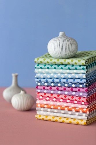 Tilda fabric polka dot cut - :,