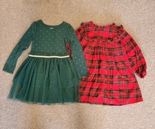 Girls Dress Bundle , Red Tartan Checked,  Green  , Age 4 , Next , Christmas
