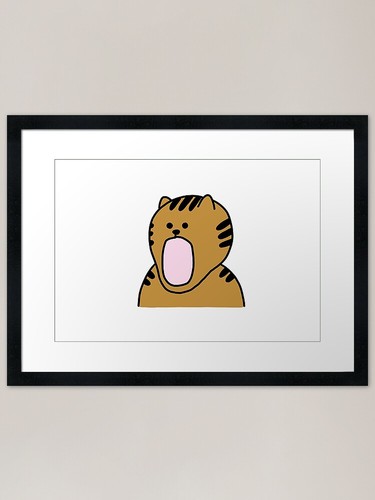 Cat with big - a, mouth