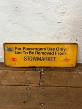 1987 British Railway Luggage Trolley Sign, Specifically From Stowmarket Station 