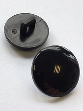 Large Shiny Shank Button Black