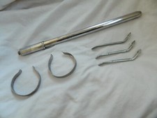 Vintage Apex Ultralite Metal BICYCLE  PUMP + Gripfast Levers + Trouser Clips.