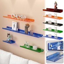 Acrylic Shelf for Wall Storage Floating Bookshelves Display Vinyl Record Holder
