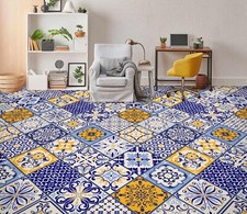 3D Blue Tile Pattern R2348