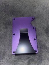 Ridge Style Business Minimalist RFID  Cardholder Retro Purple Wallet Cash Clip