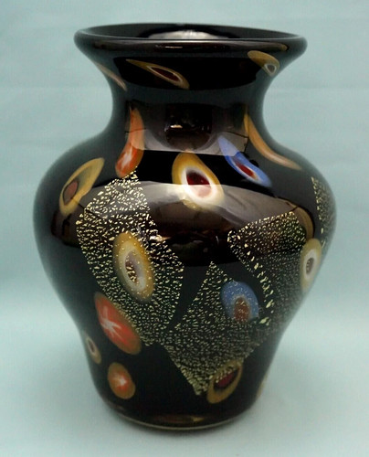 Sommerso glass vase with
