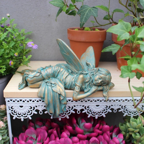 Flower fairy resin statue - flower,
