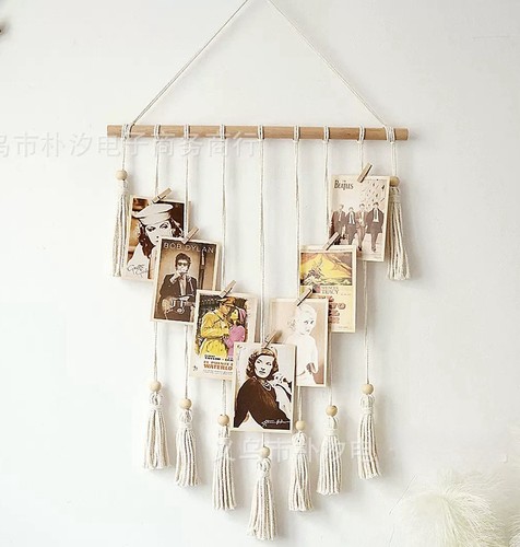 Photo hanging macrame wall - hanging,