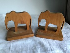 PAIR of Carved Wooden Elephant