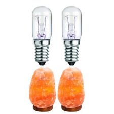 2 Pack Himalayan Salt Lamp Bulb Fridge E14 15W Pygmy Light Appliance Small Screw