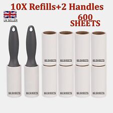 10X Lint Roller with 2 Handles For Clothes Pet Hair Remover Sticky Refills,