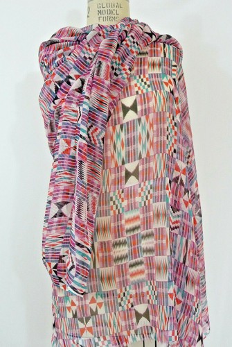 Pure 100 silk chiffon - 100%, printed
