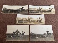 RARE - 5 Horse Racing Press Photos 1925-1926 - Panoramic - Sweden Stockholm