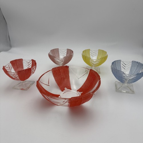 Vintage frosted glass - vintage, bowls