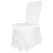 White black pleated skirt - pleated,