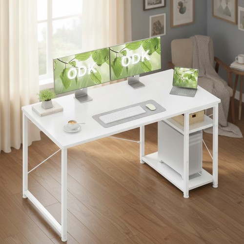 White computer desk 120x48cm - white,