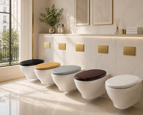 Soft close toilet seat wooden - soft,