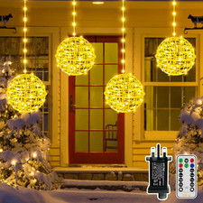 4 Pack Christmas Ball Lights
