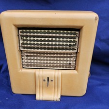 BELLING  Vtg Enamelled Cast Iron Electric Fire Rare light caramel Art Deco Style