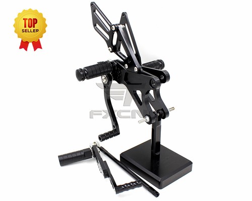Cnc black adjusting rearsets - black,