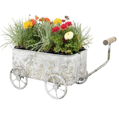 Vintage metal planters - planters, for