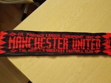 Manchester United Scarf Champions 1992-1993 Black Football Man Utd