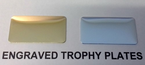 Engraved trophy plaque - trophy, brass