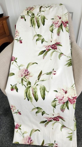 Pink peony floral curtains - pink,