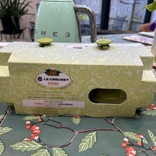 Pair of Le Creuset Soup Bowls with Lids NEW IN BOX - - Green