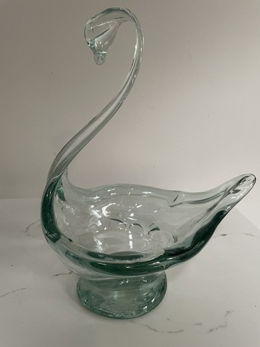Vintage hand glass swan - vintage,