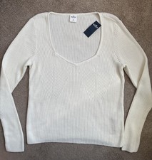 Hollister Ladies Cream Jumper