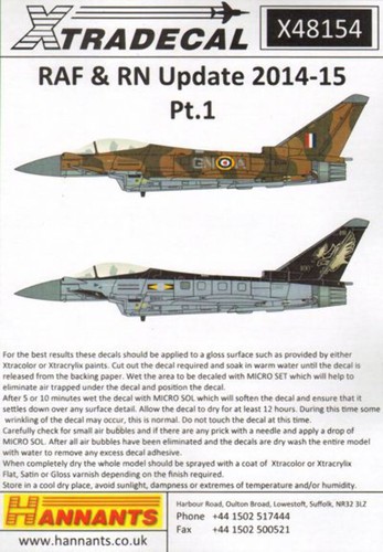 Xtradecal x48154 raf rn - x48154, raf/rn