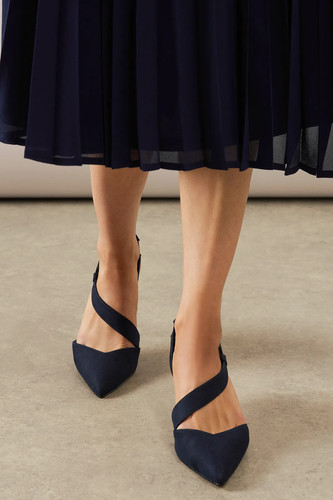 Wallis navy court shoes - wallis, womens