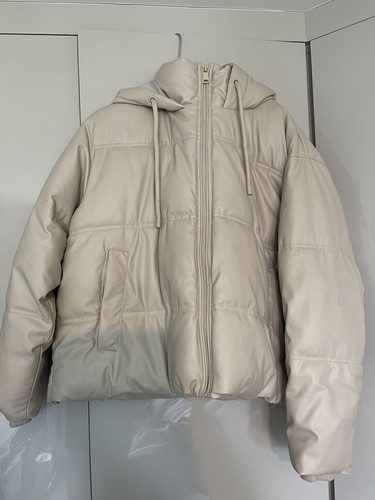 Zara faux leather hooded - leather,