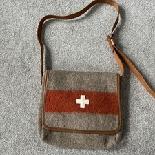 Karlen Swiss Army Wool Bag With Swiss Leather Strap