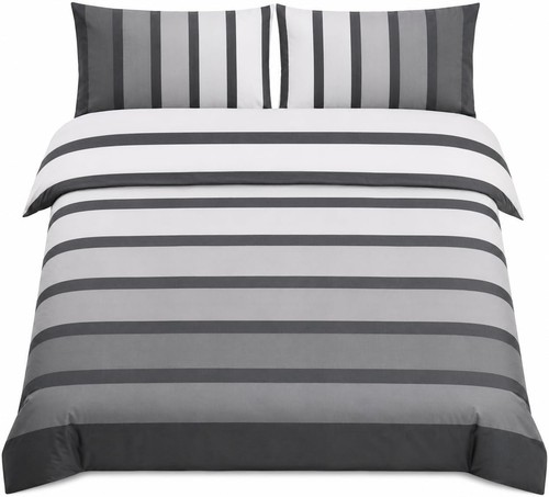 Soho black stripe duvet cover - stripe,