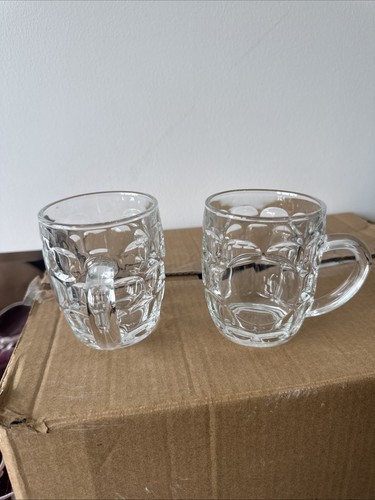 Half pint glass tankards 2 - glass, x