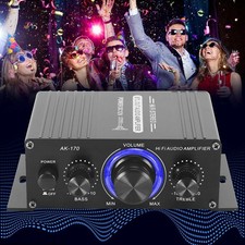 HIFI Mini Stereo Audio AMP Car Power Digital Amplifier USB FM Mic Home 12V 40W