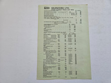 PECO SILENCER EXHAUST PRICE LIST SALES BROCHURE 1972