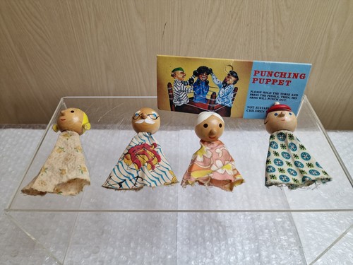 Vintage wooden finger puppets - vintage,