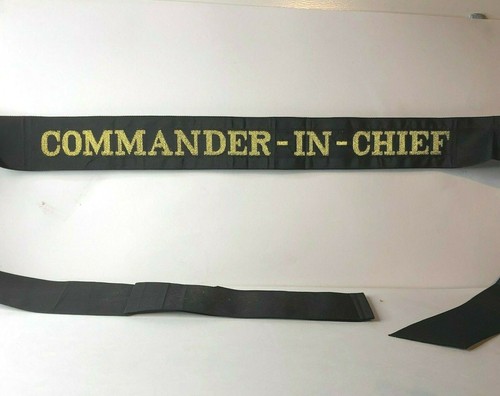 Royal navy cap tally - tally, commander