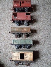 5 NE Railway Hornby Meccano  O Gauge Tinplate Wagons 