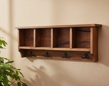 Rustic wall coat rack - coat,