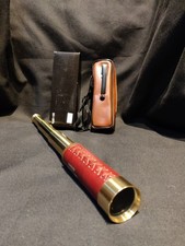 Vintage 25x30mm Brass Leather Collapsable Pocket Hand Telescope Maritime Style